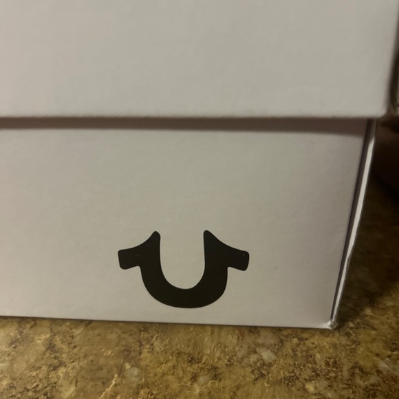 True Religion Bedazzled Gold Slides - Picture 5 of 6